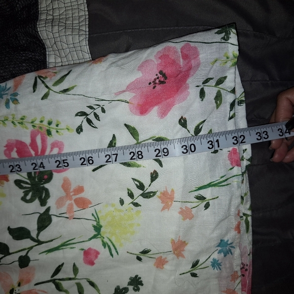 Mi Ami Floral Linen Blend Mini Dress Large Franscesca's Boutique Adjust Strap - Picture 13 of 13